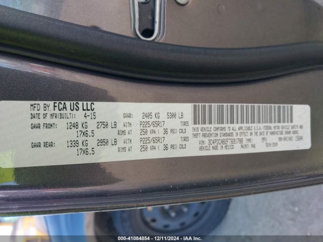 3C4PDCAB2FT691788 Dodge Journey American Value Pkg