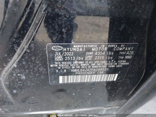 KMHL64JA2PA248535 Hyundai SONATA SEL