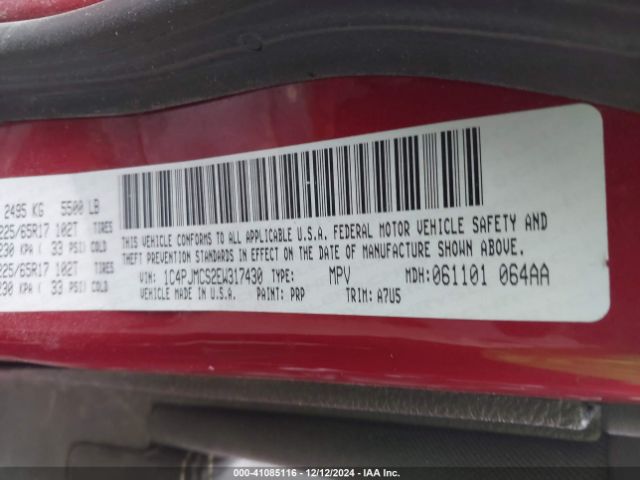 1C4PJMCS2EW317430 Jeep Cherokee Latitude