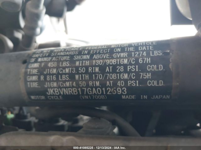 2016 KAWASAKI VN1700 JKBVNRB17GA012593 Photo 9