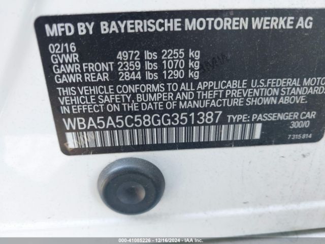 WBA5A5C58GG351387 BMW 528I