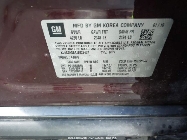 KL4CJASB4JB622437 Buick Encore Preferred