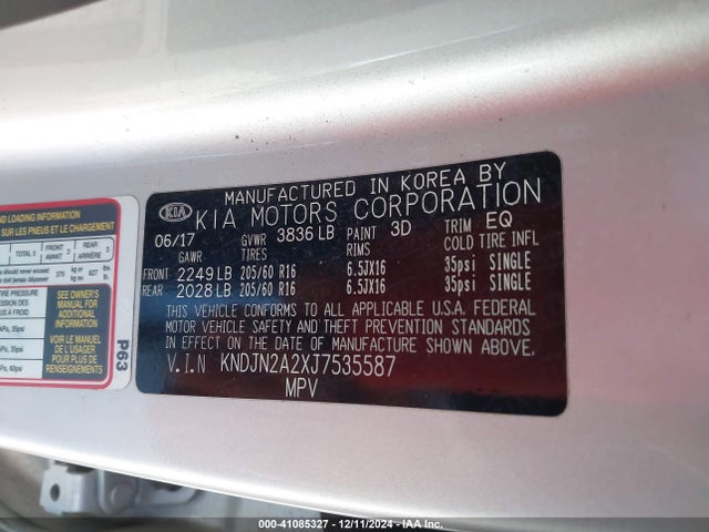 KIA Soul 2018 KNDJN2A2XJ7535587 Image 9