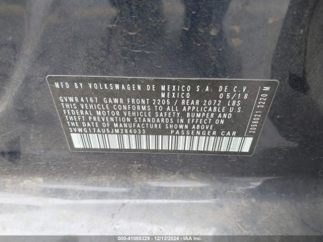 3VWG17AU5JM284033 Volkswagen Golf Tsi S/tsi Se