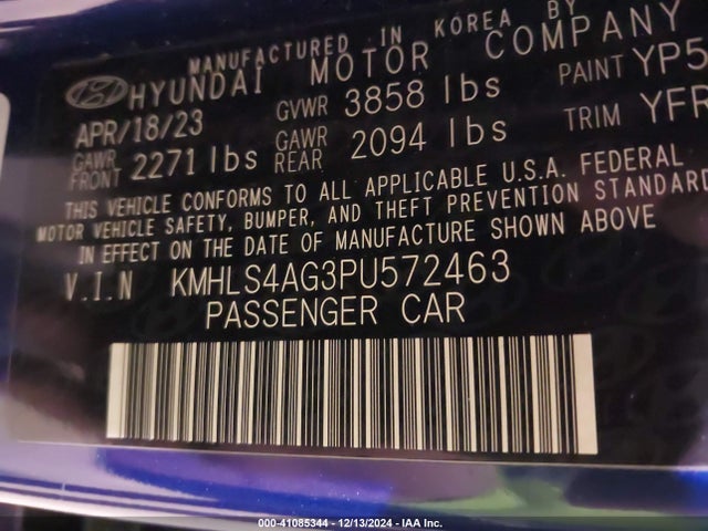 Hyundai ELANTRA SEL 2023 KMHLS4AG3PU572463 Image 9