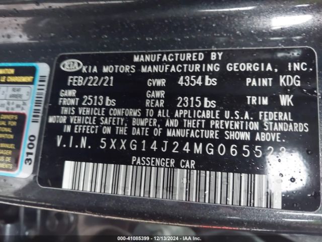 5XXG14J24MG065523 KIA K5 LXS