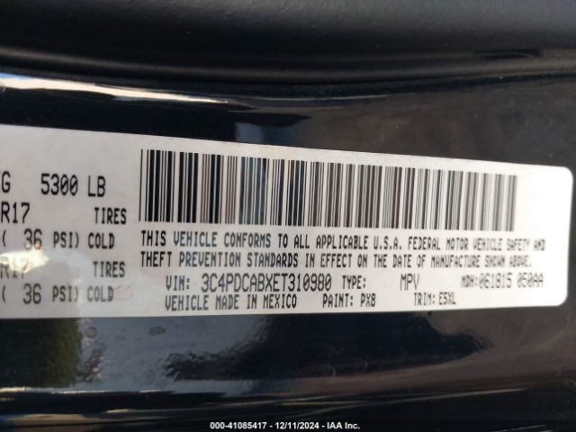 3C4PDCABXET310980 Dodge Journey American Value Pkg