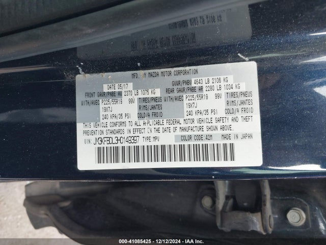 JM3KFBDL3H0149397 Mazda Cx-5 Grand Touring