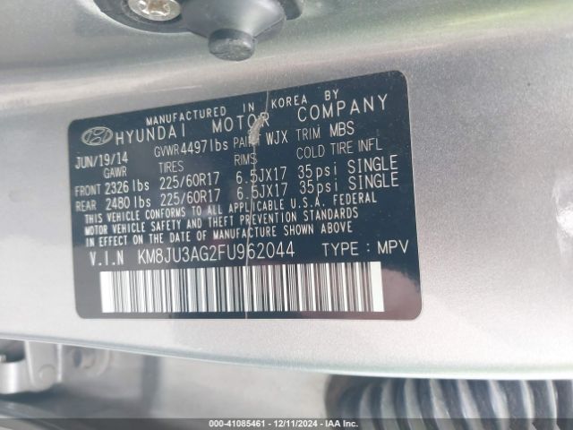 KM8JU3AG2FU962044 Hyundai TUCSON SE