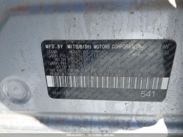 2020 MITSUBISHI OUTLANDER JA4AZ3A38LZ048523 Photo 8
