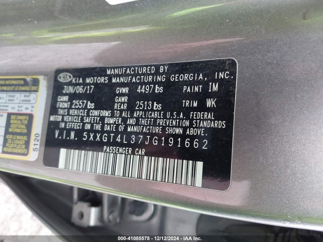 KIA Optima Lx 2018 5XXGT4L37JG191662 Image 9