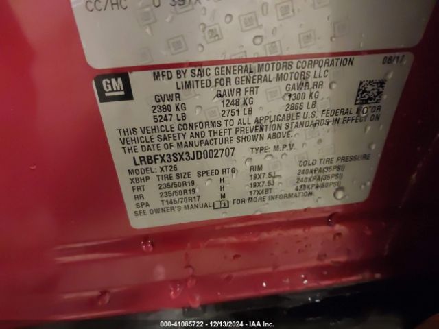 LRBFX3SX3JD002707 Buick Envision Premium I