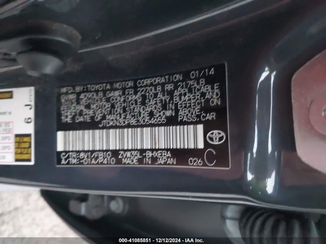 JTDKN3DP8E3054655 Toyota PRIUS PLUG-IN