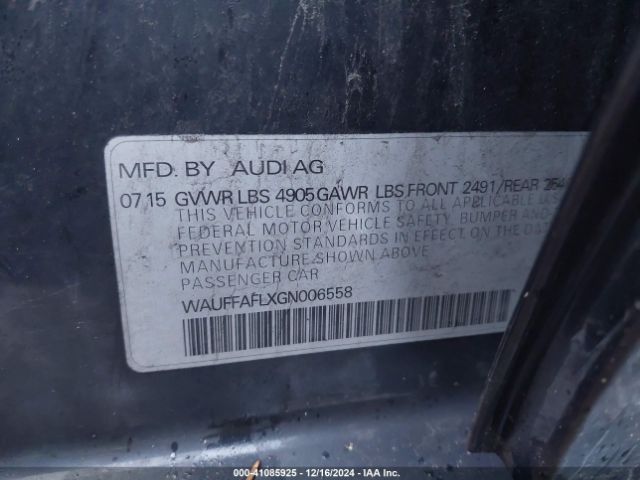 WAUFFAFLXGN006558 Audi A4 2.0t Premium