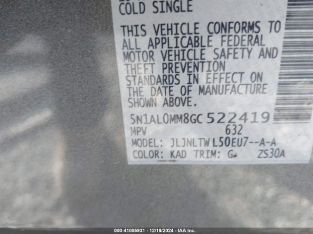 5N1AL0MM8GC522419 Infiniti QX60