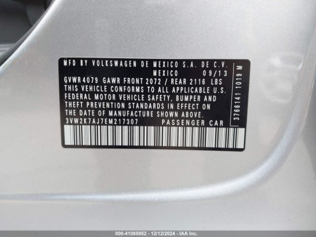 3VW2K7AJ7EM217307 Volkswagen Jetta 2.0l S