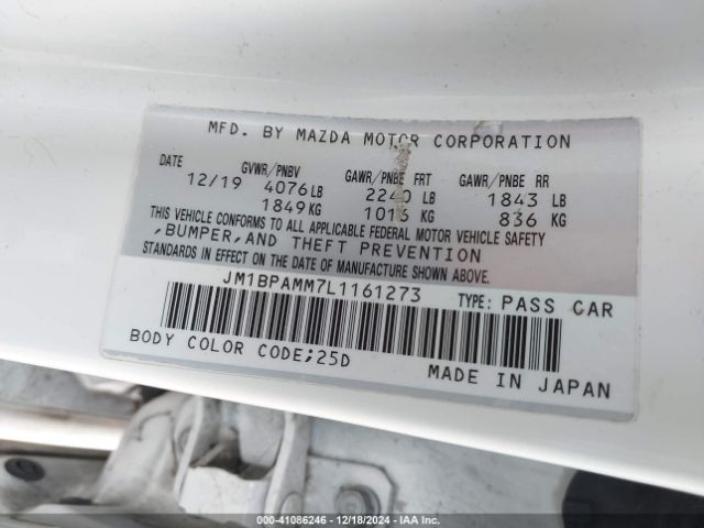 JM1BPAMM7L1161273 Mazda Mazda3 Preferred Package