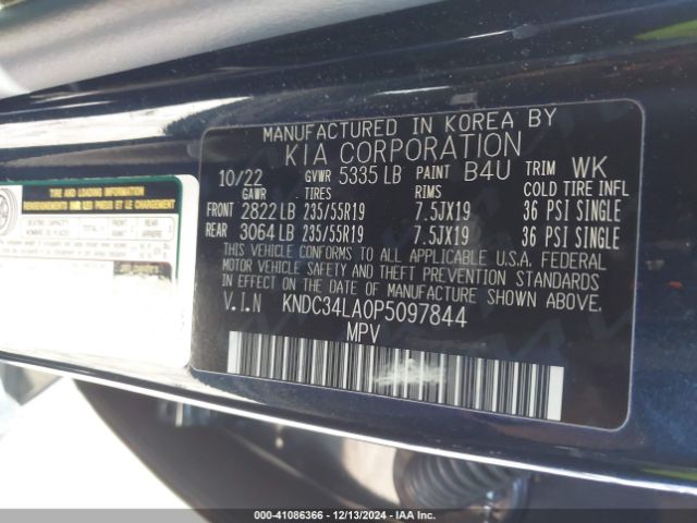 KNDC34LA0P5097844 KIA Ev6 Wind