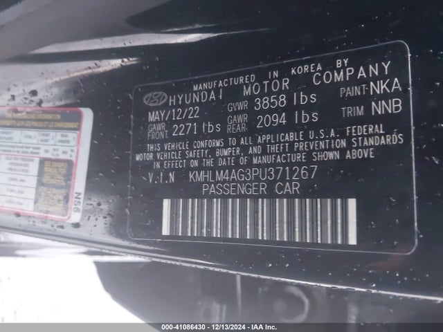 Hyundai ELANTRA SEL 2023 KMHLM4AG3PU371267 Image 9