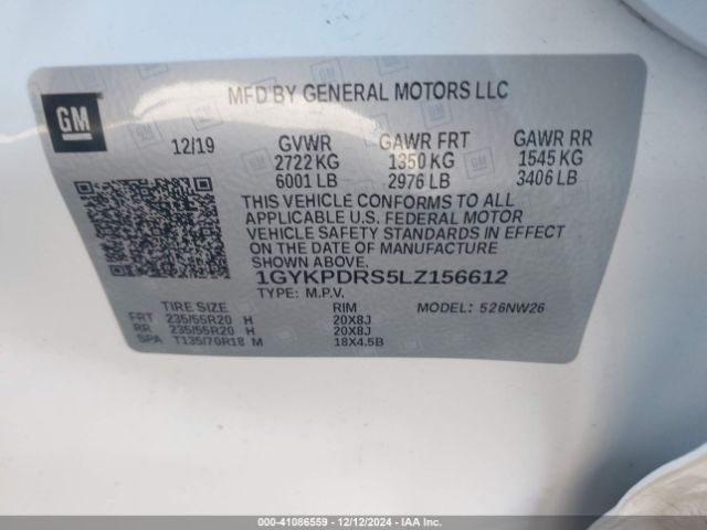 1GYKPDRS5LZ156612 Cadillac Xt6 Awd Premium Luxury