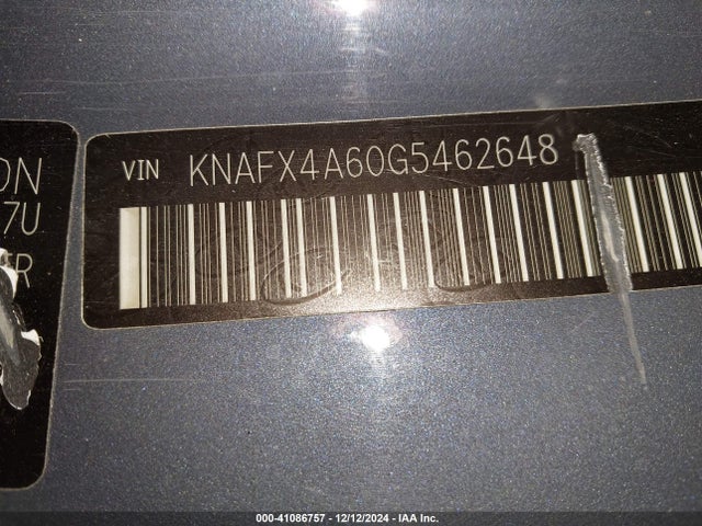 KNAFX4A60G5462648 KIA mpi nu