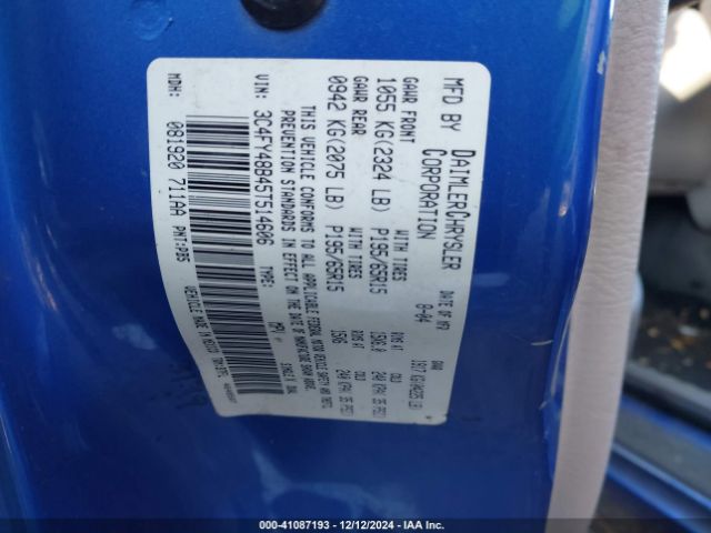2005 CHRYSLER PT CRUISER 3C4FY48B45T514606 Photo 8