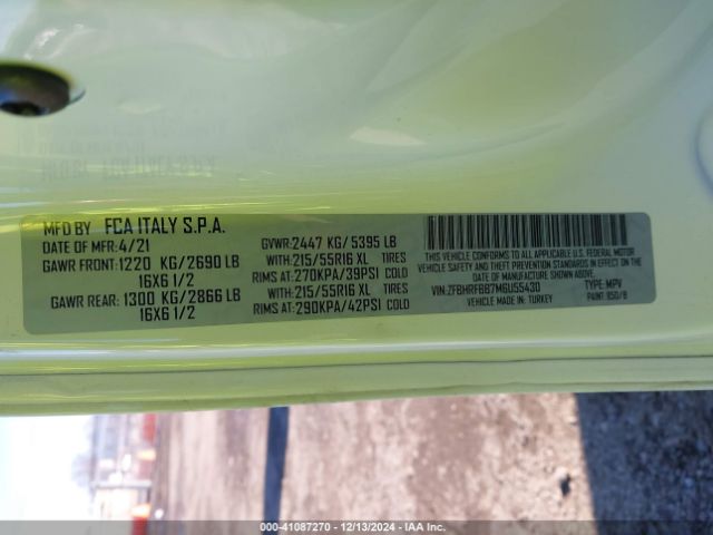 ZFBHRFBB7M6U55430 RAM Promaster City Tradesman Slt