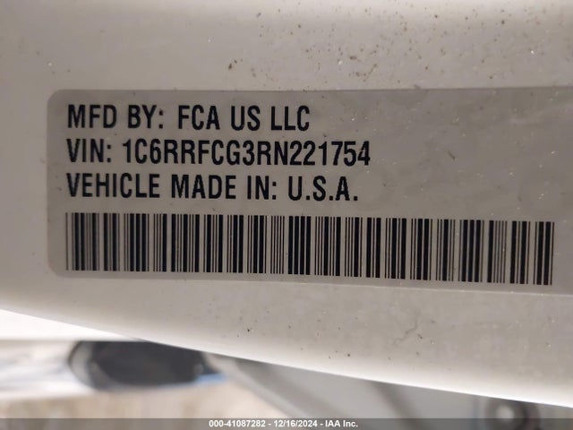 RAM 1500 Tradesman  4x4 6'4 Box 2024 1C6RRFCG3RN221754 Image 9