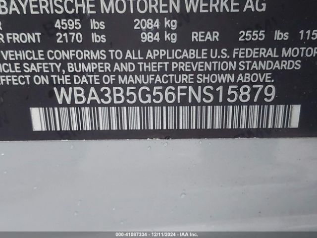 WBA3B5G56FNS15879 BMW 328i Xdrive