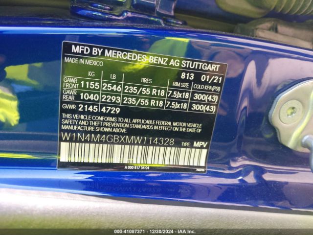 W1N4M4GBXMW114328 Mercedes-Benz GLB 250