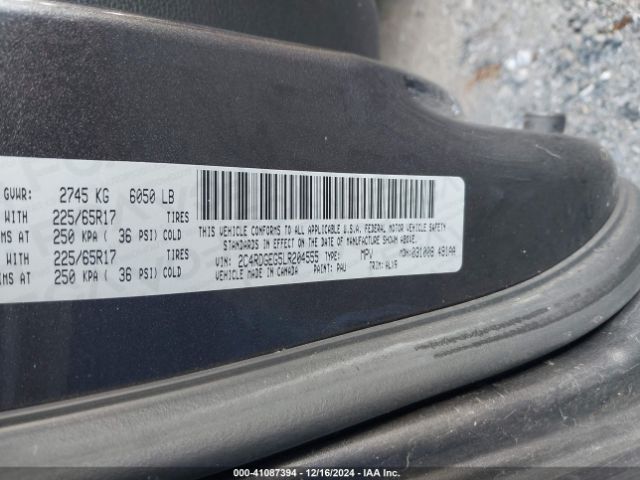 2C4RDGEG5LR204555 Dodge Grand Caravan Gt