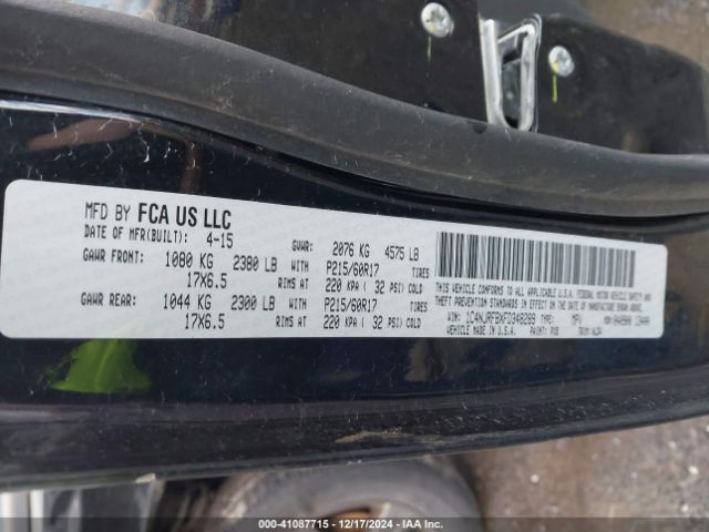 1C4NJRFBXFD348289 Jeep Patriot High Altitude Edition