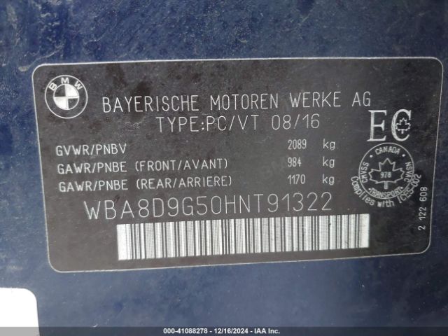 WBA8D9G50HNT91322 BMW 330i Xdrive