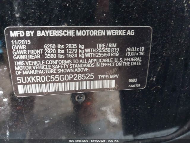 5UXKR0C55G0P28525 BMW X5 Xdrive35i
