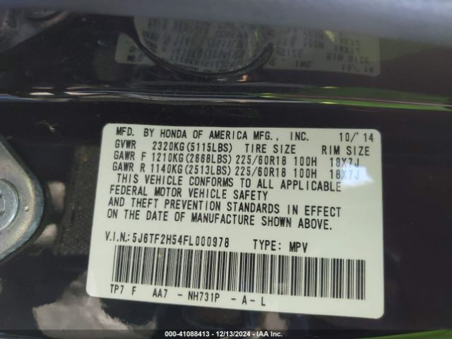 5J6TF2H54FL000978 Honda Crosstour Ex-l V6