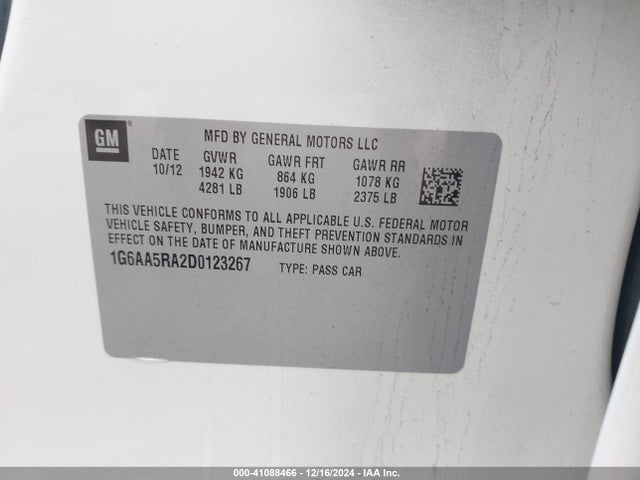 2013 CADILLAC ATS 1G6AA5RA2D0123267 Photo 8