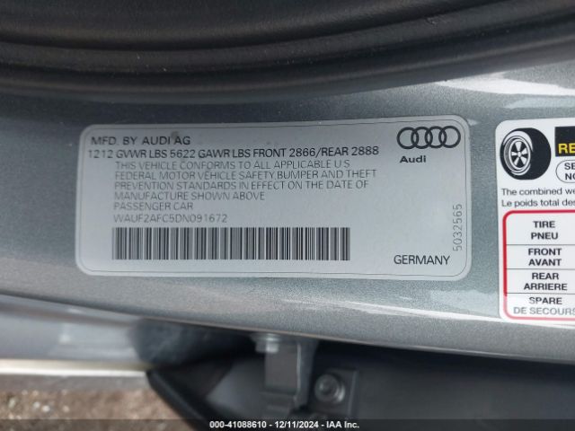 2013 AUDI S6 WAUF2AFC5DN091672 Photo 8