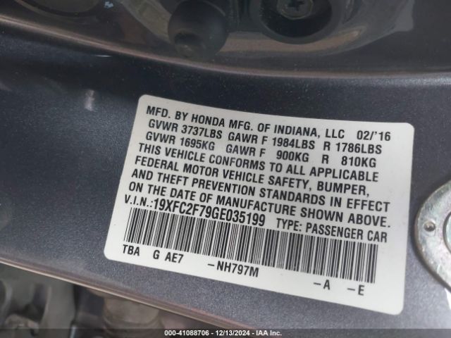 19XFC2F79GE035199 Honda CIVIC EX
