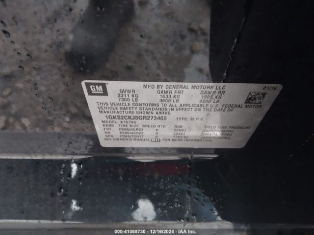 1GKS2CKJ8GR273465 GMC YUKON DENALI