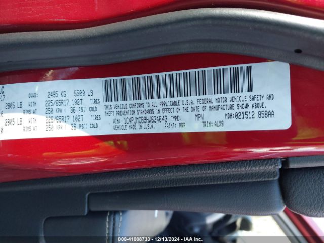 1C4PJMCB9HW634643 Jeep Cherokee Latitude 4x4