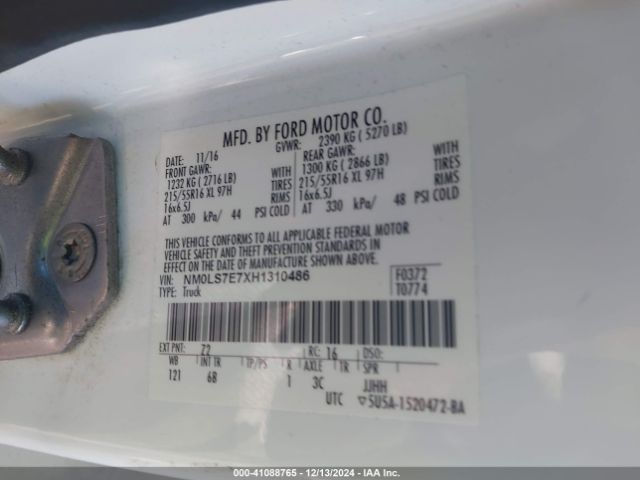 NM0LS7E7XH1310486 Ford Transit Connect Xl