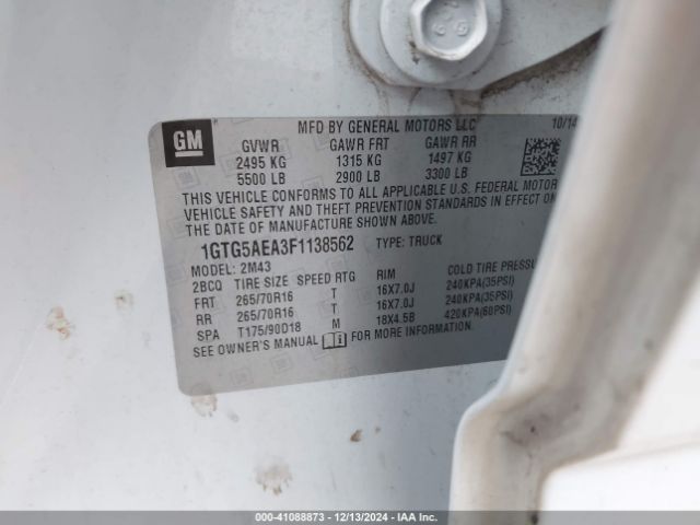 1GTG5AEA3F1138562 GMC Canyon