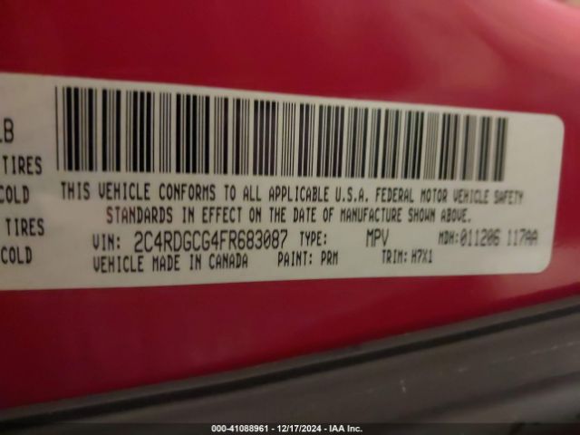2C4RDGCG4FR683087 Dodge Grand Caravan Sxt