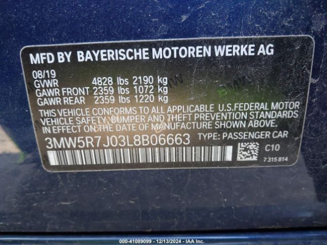 3MW5R7J03L8B06663 BMW 330i Xdrive