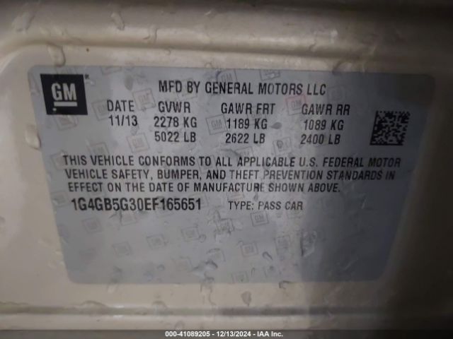 1G4GB5G30EF165651 Buick Lacrosse Leather Group