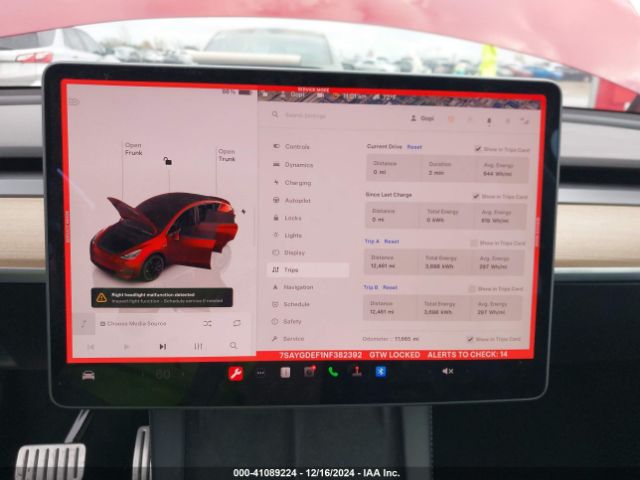 7SAYGDEF1NF382392 Tesla Model Y Performance Dual Motor All-wheel Drive