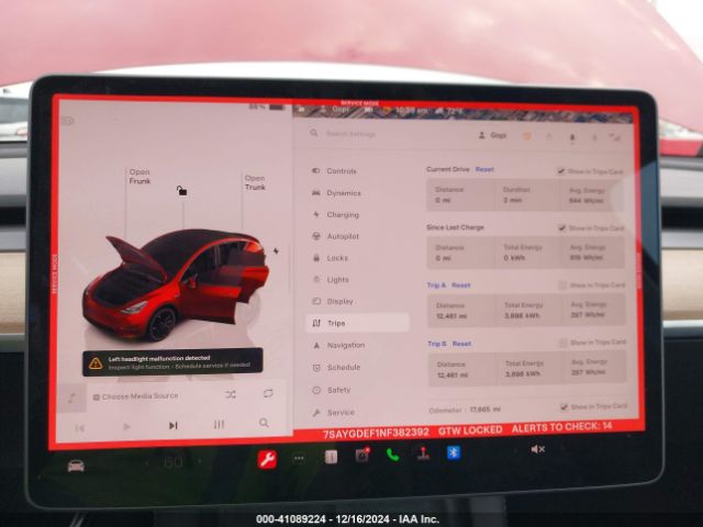 7SAYGDEF1NF382392 Tesla Model Y Performance Dual Motor All-wheel Drive