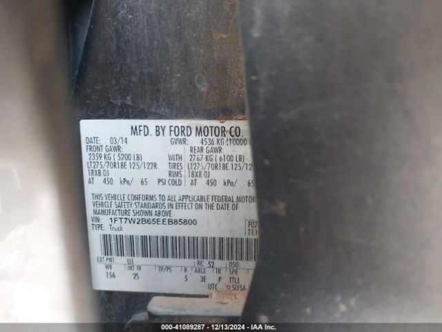 1FT7W2B65EEB85800 Ford F-250 Xlt