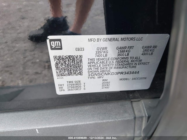 2023 CHEVROLET TAHOE 1GNSCNKD3PR343444 Photo 8