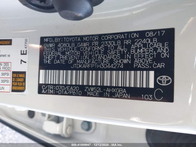 JTDKARFP1H3044274 Toyota Prius Prime Advanced